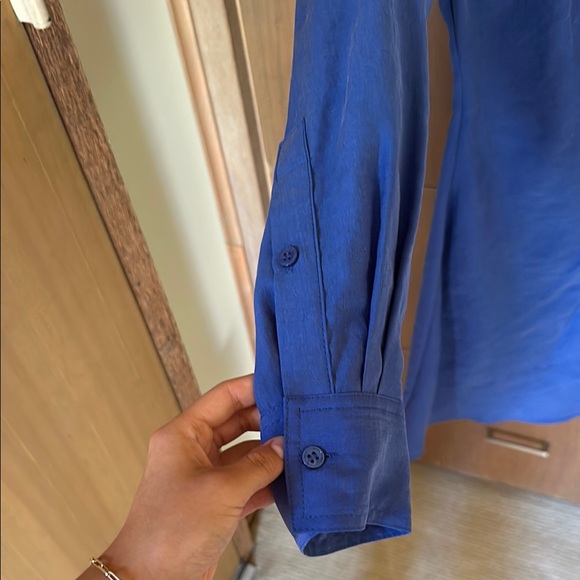 Zara Classic Blue Shirt Dress - Picture 5 of 5